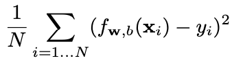 mean squared error (MSE) objective function